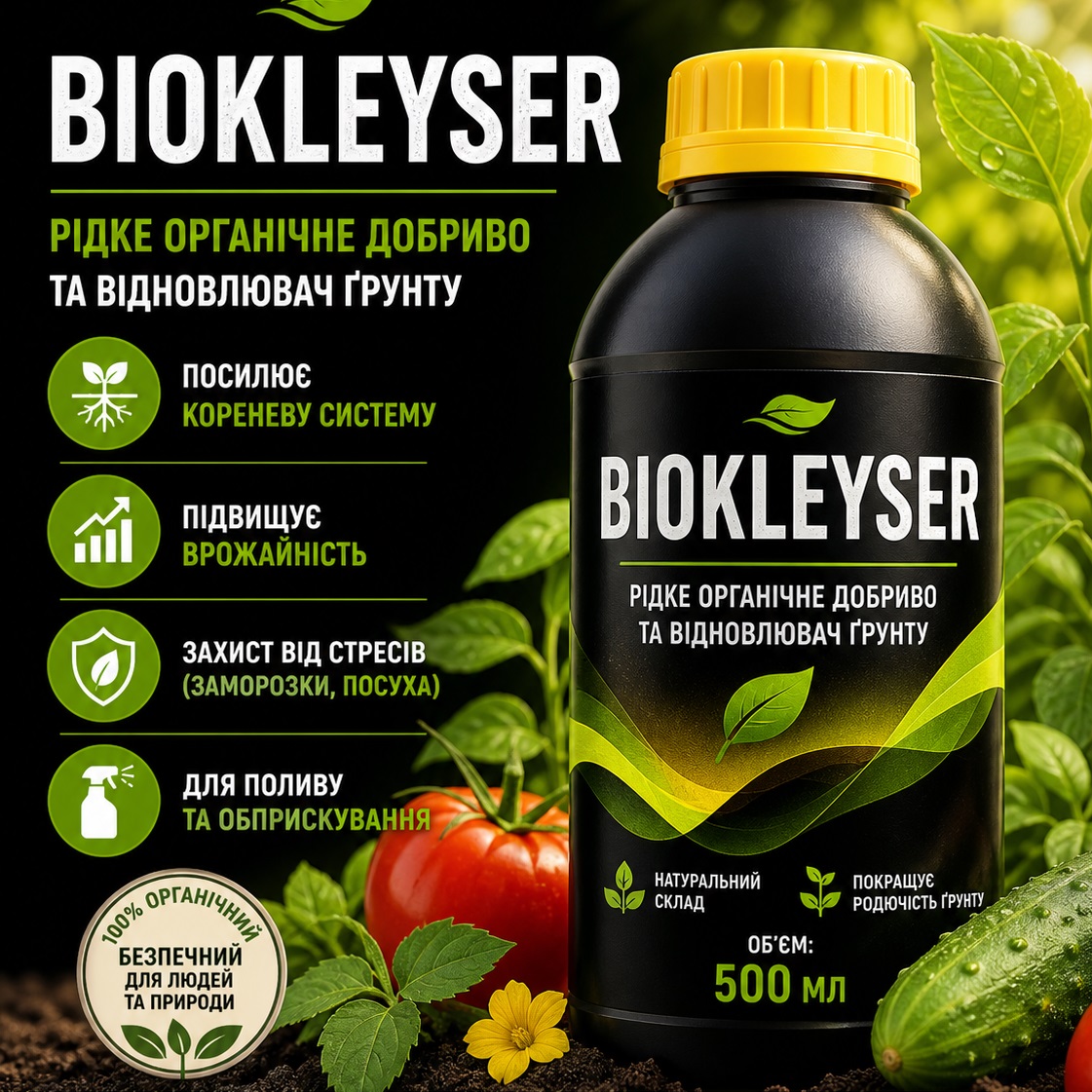 BIOKLEYSER CONCENTRATE — Густий концентрат для ґрунту та коренів
