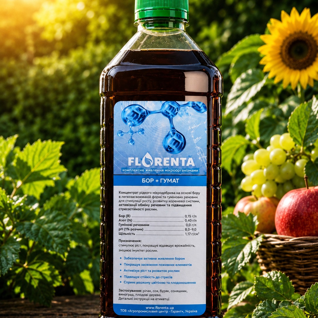 FLORENTA «Бор + Гумат» — Біостимулятор для цвітіння та зав'язі